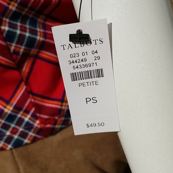 NWT-Talbots Plaid Turtleneck!!❤🌹 - Picture 6 of 7